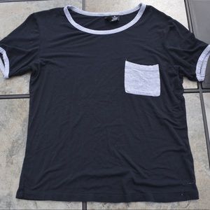 black + gray tshirt